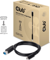 Club3D CAC-1524 USB C 3.1 - USB B 3.1 (apa - apa) kábel 1m - Fekete