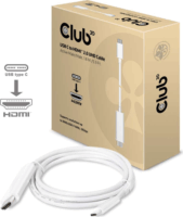 Club3D CAC-1514 USB C 3.1 - HDMI (apa - apa) kábel 1.8m - Fehér