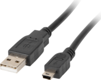 Lanberg CA-USBK-10CC-0003-BK USB 2.0 - Mini USB (apa - apa) kábel 0.3m - Fekete