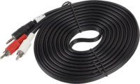 Lanberg 3.5 Jack apa - 2x RCA Sztereó kábel 5m - Fekete