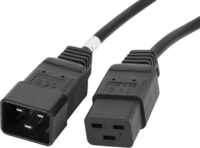 Lanberg C19-> C20 hosszabbító kábel 1.8m - Fekete