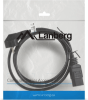 Lanberg CA-C19C-10CC-0018-BK CEE 7/7 apa - C19 16A anya tápkábel 1.8m - Fekete