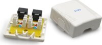 Gembird NCAC-2U6-01 2 db RJ45 (Cat6) csatlakozós fali konnektor