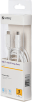 Sandberg 136-17 60W USB Type-C töltőkábel 2m - Fehér