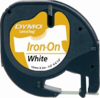 Dymo Letratag 12mm Feliratozógép szalag - Fehér alapon fekete
