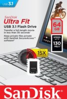 Sandisk 64GB Ultra Fit USB 3.1 Pendrive - Fekete