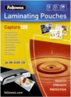 Fellowes 125 mikron 54x86 fényes lamináló fólia (100 db / csomag)