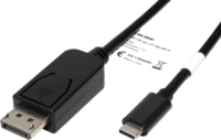 Roline 11.04.5846-10 USB-C 3.1 - DisplayPort (apa - apa) kábel 2m - Fekete