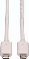 Roline 11.99.9015 USB 3.1 C apa - C apa töltőkábel 0.5m Fehér