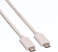 Roline 11.99.9015 USB 3.1 C apa - C apa töltőkábel 0.5m Fehér