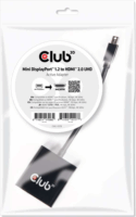 Club3D Mini Displayport 1.2 - HDMI 2.0 UHD active adapter Fekete