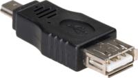 Akyga USB-A anya - MiniUSB-B apa Adapter Fekete