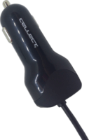 Cellect Autós USB töltő microUSB típusú kábellel és adapterrel (5V / 2.4A) Fekete
