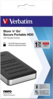 Verbatim 1TB Secure Portable Számkódos Külső HDD - Fekete