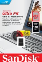 Sandisk 256GB Ultra Fit USB 3.1 Pendrive - Fekete