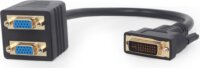 Gembird DVI-I apa - 2x VGA anya adapter - Fekete