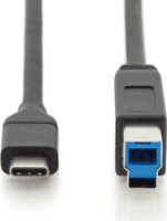 Digitus AK-300149-018-S USB-C - USB-B összekötő kábel 1.8m - Fekete