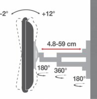 Techly 308893 23"-55" LCD TV/Monitor fali tartó Fekete