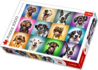Trefl 10462 puzzle 1000 darabos - vicces kutyák