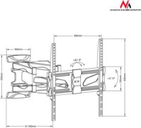 Maclean MC-781 26"-70" Univerzális TV/Monitor fali tartó Fekete