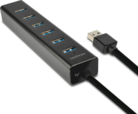 Axagon HUE-SA7BP 7 portos USB3.0 gyorstöltő HUB - Fekete
