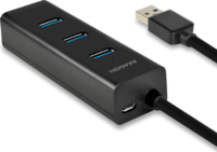 Axagon HUE-S2BP USB3.0 Gyorstöltő HUB (4 port) Tápegységgel Fekete