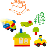 Mochtoys 0117 Combi Blocks: 150 darabos műanyag építőkocka zsákban