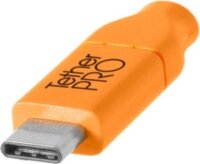 TetherPro USB-C apa - MicroUSB-B apa Adapter kábel 4.6m - Narancs