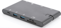 Digitus DA-70865 USB-C Utazó dokkoló - Fekete