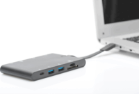 Digitus DA-70865 USB-C Utazó dokkoló - Fekete