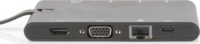 Digitus DA-70865 USB-C Utazó dokkoló - Fekete