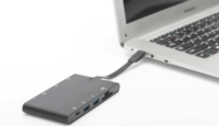 Digitus DA-70865 USB-C Utazó dokkoló - Fekete