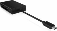 IcyBox IB-CR401-C3 USB 3.0 Type-C Külső kártyaolvasó - Fekete