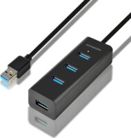 Axagon HUE-S2BL USB 3.0 HUB Gyorstöltő funkcióval (4 port) Fekete