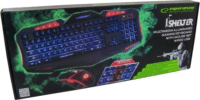 Esperanza Shelter Multimédiás Vezetékes USB Gaming Billentyűzet ENG + Egér Szett - Fekete