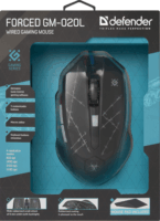 Defender Forced GM-020L USB Gaming Egér - Fekete + Egérpad