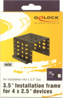 Delock 18271 4x2.5-3.5" HDD Beépítő keret Fekete