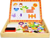 Tooky Toys TKF014 2in1 Mágneses puzzle kirakó fadobozban - 85 darabos