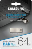 Samsung 64GB BAR Plus USB 3.1 Pendrive - "Pezsgőezüst"