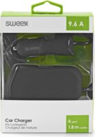Sweex Autós 4xUSB Töltő 9.6A Fekete