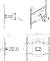 NewStar 23" - 52" LCD TV / Monitor tartó cső / oszlop konzol - Fekete