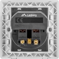 Lanberg AC-WS01-USB2-F Konnektor USB töltővel - Fehér