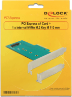 DeLOCK 89472 PCIe x4 -> 1x NVMe M.2 Key-M 110mm Low Profile adapter kártya
