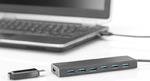 Digitus DA-70241-1 USB 3.0 HUB (6+1 port) - Fekete