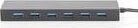 Digitus DA-70241-1 USB 3.0 HUB (6+1 port) - Fekete