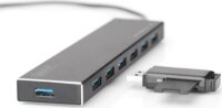 Digitus DA-70241-1 USB 3.0 HUB (6+1 port) - Fekete