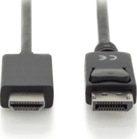Assmann AK-340303-030-S DisplayPort - HDMI-A Adapter kábel 3m Fekete