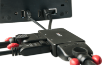 Lindy 38182 HDMI apa - DisplayPort anya/DVI anya/VGA anya Konverter Fekete