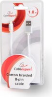 Gembird CCB-MUSB2B-AMLM-6-S USB 2.0-A apa - Lightning iPhone töltőkábel 1.8m - Ezüst