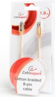 Gembird USB 2.0-A apa - Lightning iPhone töltőkábel 1.8m - Arany